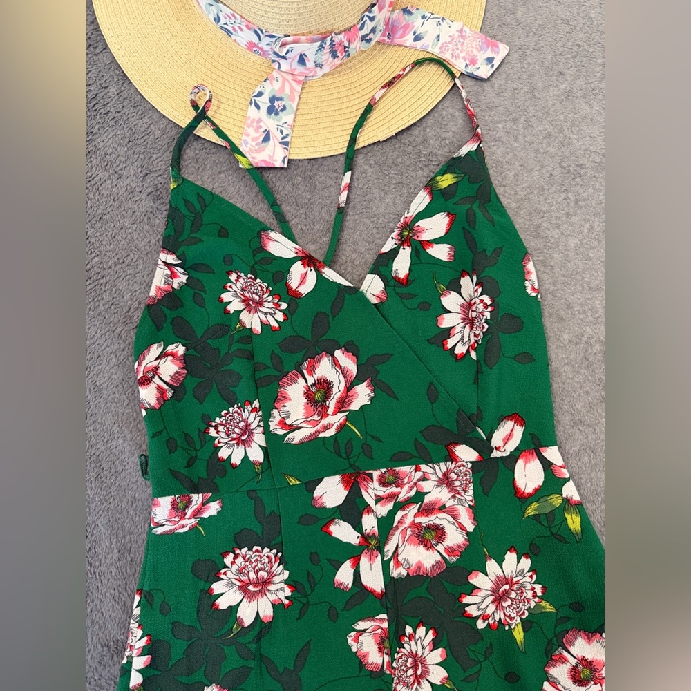 Floral Green Jumpsuit